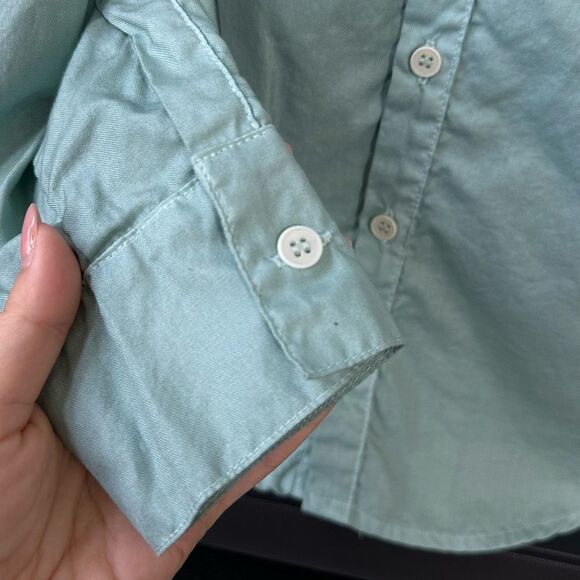 CP Shades Romy Cotton Button Down Shirt Mint Green, Size M - Picture 3 of 6